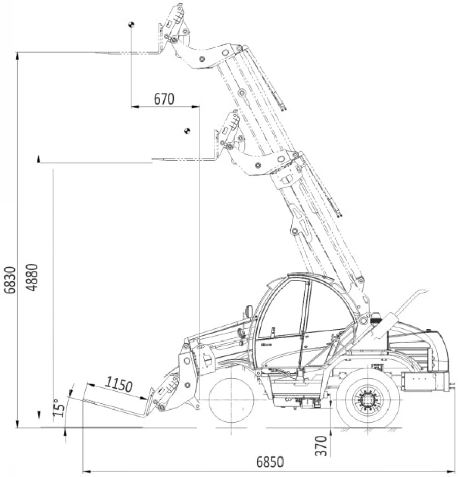 Universal loader with a telescopic boom. - 8 Universal loader with a telescopic boom. #8