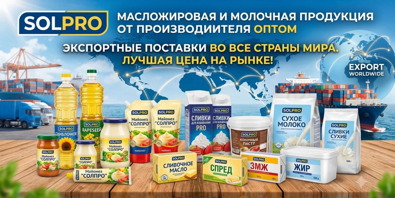 Масложировая и молочная продукция СолПро - экспортные поставки #1