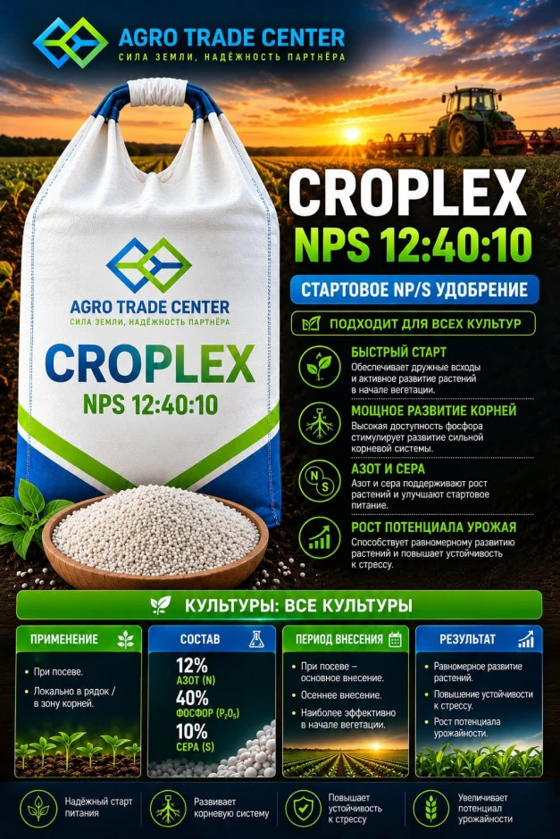 Аммофос 12 40 10S(Croplex) РФ, субсидируется #1