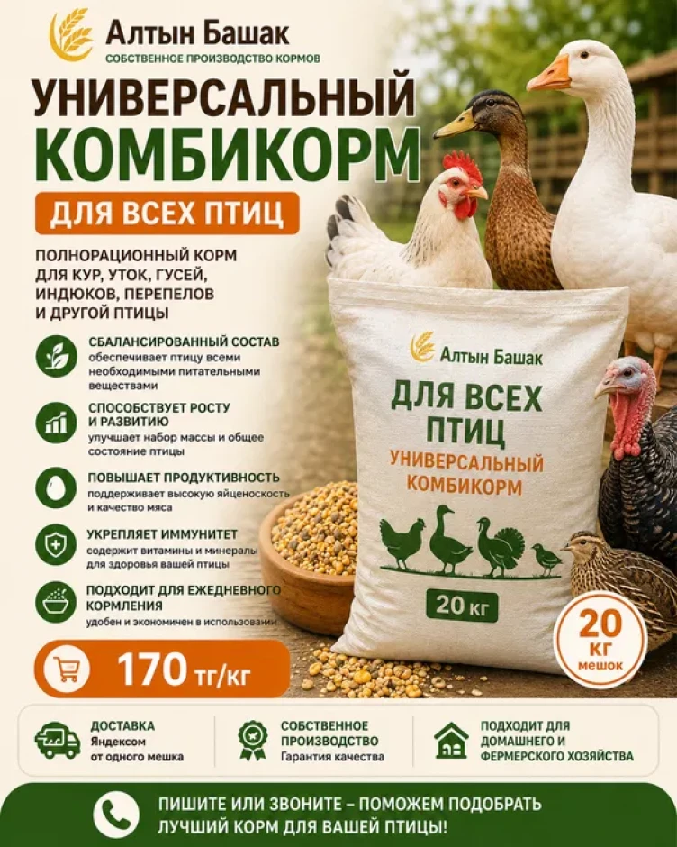 Для всех птиц ( универсальный комбикорм) #1