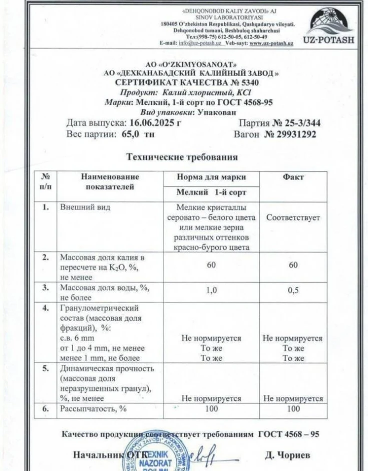 Хлористый калий #2