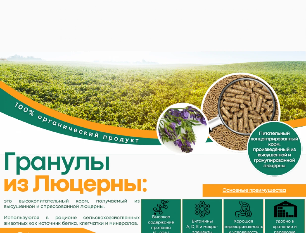 Гранулы из люцерны #1